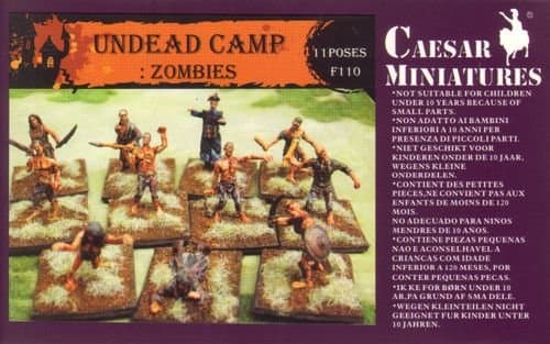 Undead Camp Zombies - 1/72 Plastic Figures by Caesar Miniatures
