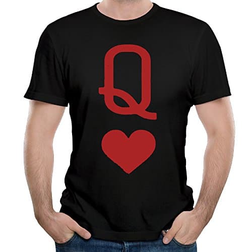 Queen Of Hearts Playing Card Man Short Sleeve T-shirt Tee Shirt L