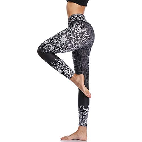 YEHAOFEI High Waist Print Yoga Pants Fitness Yoga Leggings Workout Running Leggings Gym Yoga Pants Elastic Slim Sports Leggings
