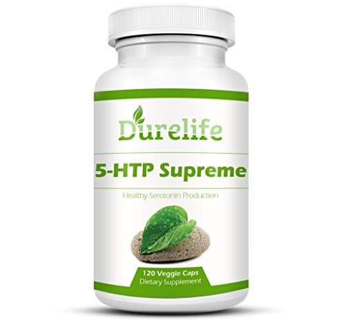 5-HTP Combination A Natural Aid For Insomnia Anxiety Stress And Panic Attacks 120 Count By DureLife, Promoting Healthy Sleep Mood And Relaxation