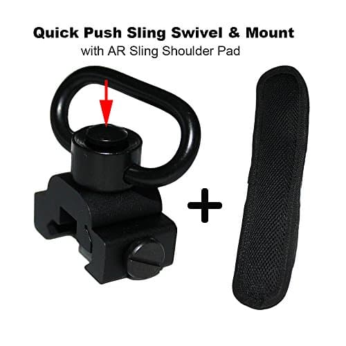 Sling Swivel Mount 1.25 Inch Quick Released Sling Loop with Free Sling Shoulder Pad
