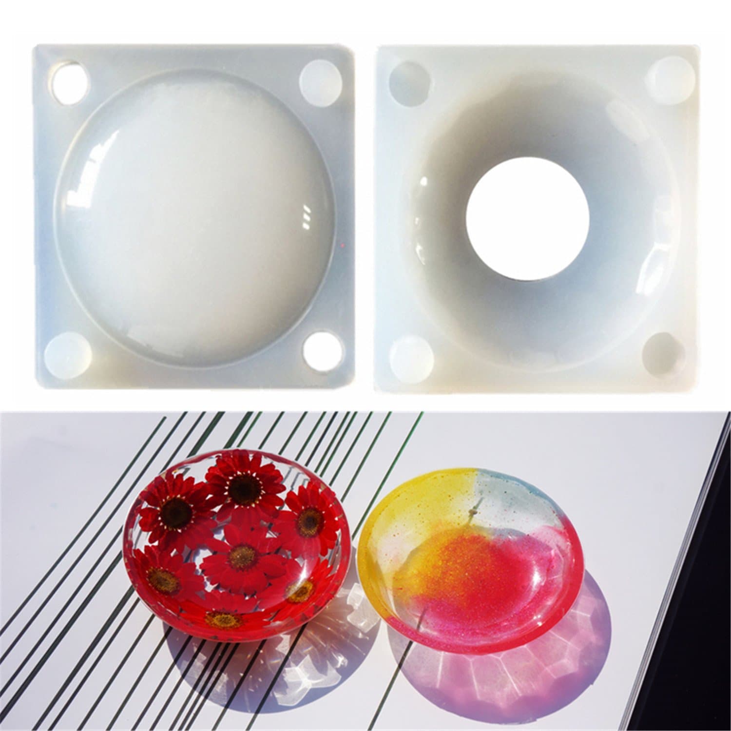 Small Dish Silicone Mold,Polymer Clay Silicone Mold, Crafting, Resin Epoxy, Making, DIY Decoration Tools,Semi-Transparent