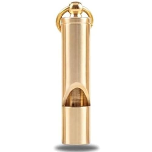 Loudest Brass Whistle | Best Premium Emergency Whistle | One Piece | Outdoor Survival Whistle | On Key-Chain or Hang Around Your Neck and Carry it Anywhere!