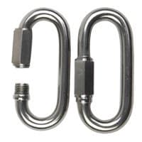 4 Pack Steel Oval Quick Link, 2.4cm x 5.0cm, 304 Stainless Steel Oval Quick Link, Hook Screw Gate Twist Lock Locking Quick Link, SS, BRAND NEW