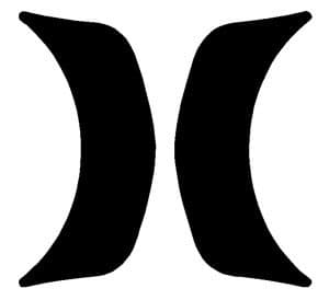 Hurley Surf Logo Vinyl Sticker Decal-White-6 Inch