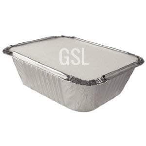 GSL 50 x No1 Small Aluminium Foil Takeaway Food Containers + 50 Lids