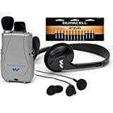 Williams Sound PockeTalker Ultra Duo Sound Amplifier with Headphone & Earbud, 20 AAA Batteries and Free Mini Dual Earbuds