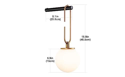 Battery Operated Wall Sconces Set of 2,Dimmable Wall Sconce Battery Powered with Remote Control,Indoor Not Hardwired Wall Lamp for Bedroom, Mid-Century Modern Wall Light