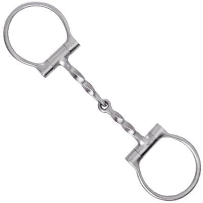 by Metalab Stainless Steel Brushed Slow Twist Dee Ring Snaffle Bit - Stainless Steel Brushed - 5"