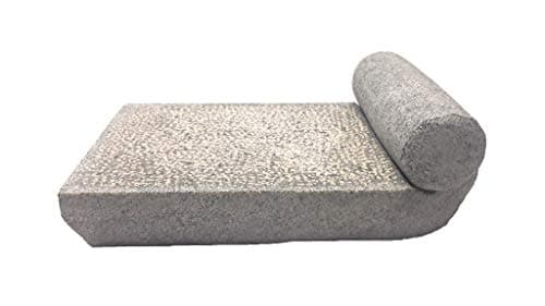 Natural Hand Grind Stone Set/Ammikallu (9 x 5-inch, Small)