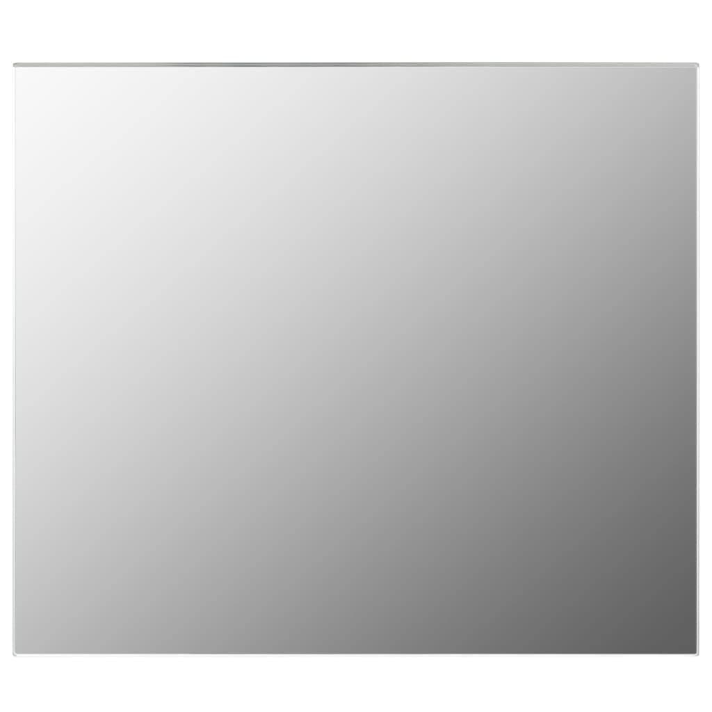 vidaXL Frameless Mirror Perspex Bathroom Living Room Wall Mounted Mirror Sheet Contemporary Makeup Studio Decal Stickers 70x50cm Glass