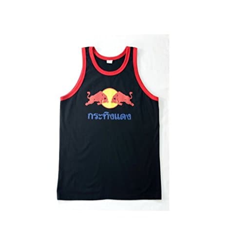 Red Bull Tank Top in Thai Wording Design - Black (Size M)