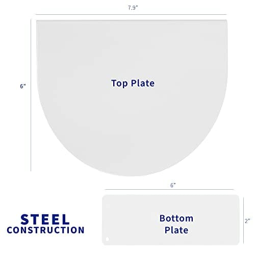 VIVO Steel Reinforcement Bracket Mount Plate for Thin, Glass, and Other Fragile Table Top Surfaces, Compatible with Most Monitor Stand C-Clamp Installations, Anti-Slip No Scratch, White, STAND-AC01RW
