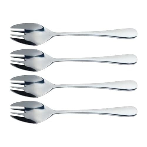 MasterClass KitchenCraft MCBUFFETF Stainless Steel Buffet Fork Set, 4 Pieces, Silver