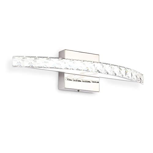 LED Vanity Lights 17.3in 10W Bathroom Vanity Light Fixtures Crystal Modern Vanity Lights Cool White 6000K Bathroom/Bedroom Mirror Lamps Wall Lights