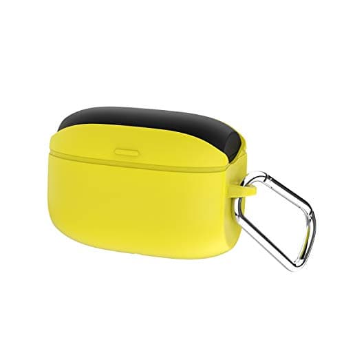 Jabra Earbuds Silicone Case, KASMOTION Soft Flexible, Anti-Scratch, Shockproof, Nonslip Protective Skin Cover Compatible for Jabra Elite 65t /Elite Active 65t True Wireless Sports Earbuds (Yellow)