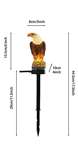 Solar Eagle Lights Outdoor Decorative Bright Light Eagle with Stake Solar Powered