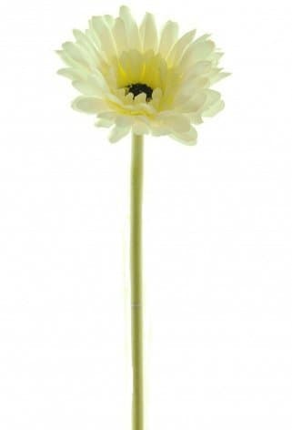 Small Head Silk Gerbera Flower Stem Quality Artificial Flowers In Many Colours (cream)