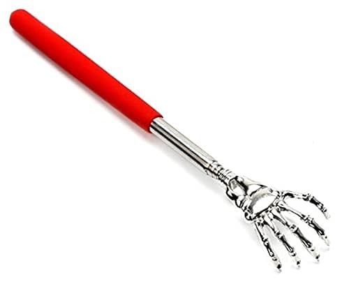 AlexVyan 1 Pcs Imported Extendable Itching Stick Back Massager Back Scratcher, Extendable Extra Long Massage Tools,Stainless Steel Heavy Duty Curved Back Itching with Non-Slip Handle for Men Women