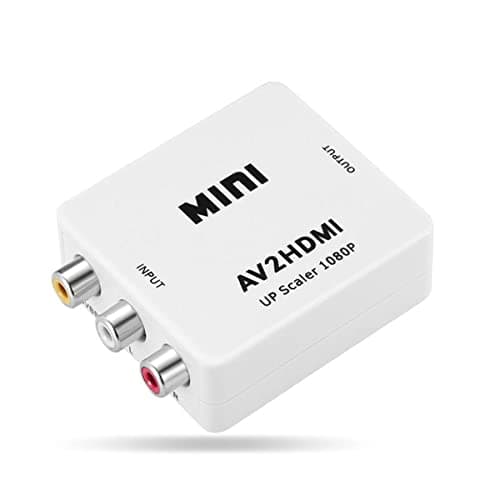 ETZIN RCA to HDMI Converter, AV to HDMI Video Audio Converter Adapter Compatible with VHS VCR Camera DVD, Support PAL/NTSC with USB Power Cable -EPL-659VC.