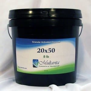 Multavita 20x50 mesh Coconut Shell Granular Activated Charcoal 8 lb in pail Carbon Granules