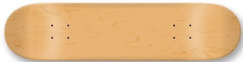 Moose Blank Skateboard Deck - Premium 7-Ply Maple Construction - Natural Wood - Choose from 10 Sizes