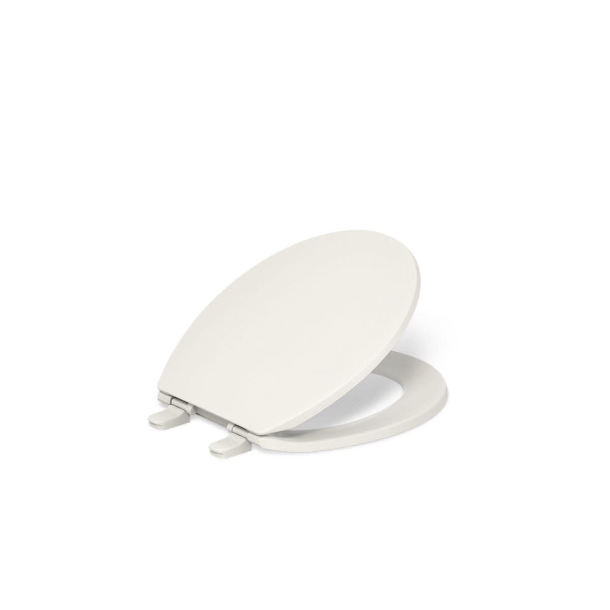 KOHLER K-4775-96 Brevia Round Toilet Seat with Quick-Release Hinges And Quick-Attach Hardware For Easy Clean, Biscuit