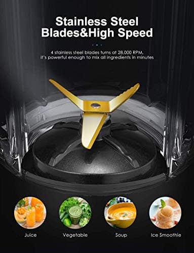 Blender 5 Speed Smoothie Blender Make Smoothies, Ice and Frozen Fruit Drinks, 48oz Glass Jar Smoothie Maker with 700W and Stainless Steel Blade for Efficient Crush, Dishwasher Safe by AICOOK