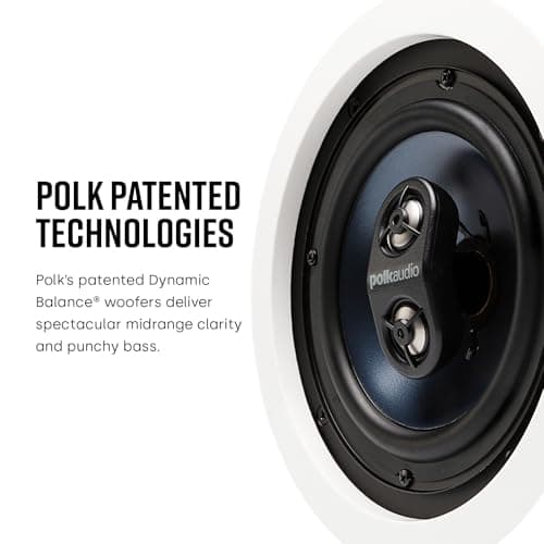 Polk Audio RC6s In-Ceiling Stereo Speaker (Single, White)