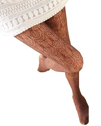 SurBepo Women Fishnet Hollow Out Knitted Patterned Thick Warm Stockings Tights Vertical Strips Pantyhose For Female
