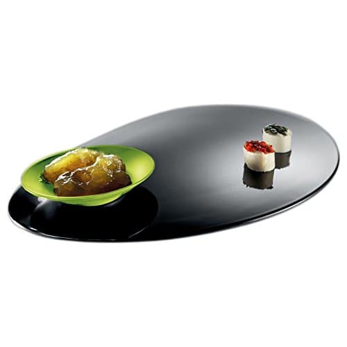 EN13-M18MV-GRE Sushi Set Black Tray with Green Dip Bowl