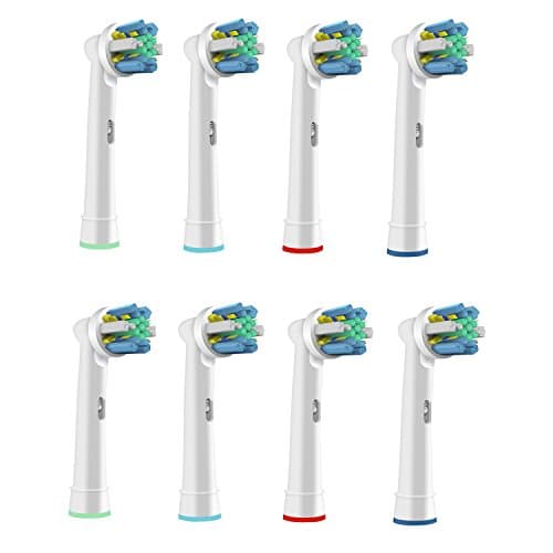Transy Replacement Brush Heads Compatible with Oral-B Electric Toothbrush - Model EB-25A Floss Action Works with all Oral B Brush Handles (except for Sonic models) (8)