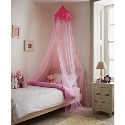 2 x Pink Princess Style Bed Hanging Canopy Mosquito Insect Fly Net Bedroom