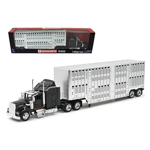[ニューレイ]New Ray 1/43 D/C Kenworth W900 Pot Belly Livestock Trailer 15243 [並行輸入品]