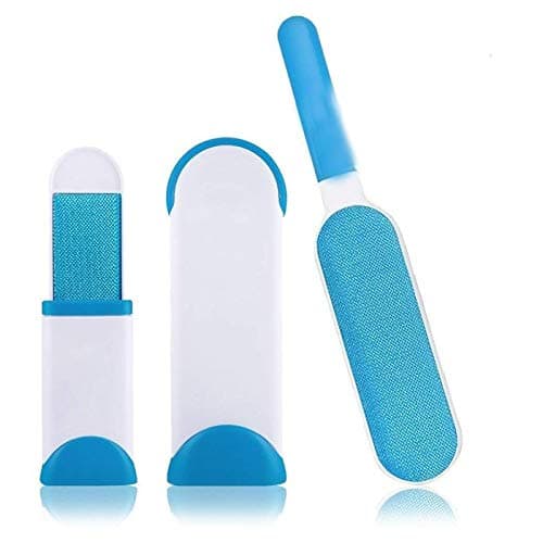 Lint Remover Lint Brush Pet Fur Remover Hair Remover with Self-Cleaning Base Double-Sided Brush for Clothing & Furniture