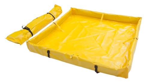 AIRE INDUSTRIAL 918-030404Y Duck Pond Portable Containment, 30 Gallon Spill Capacity, 36" Length x 48" Width x 4" Height, Yellow