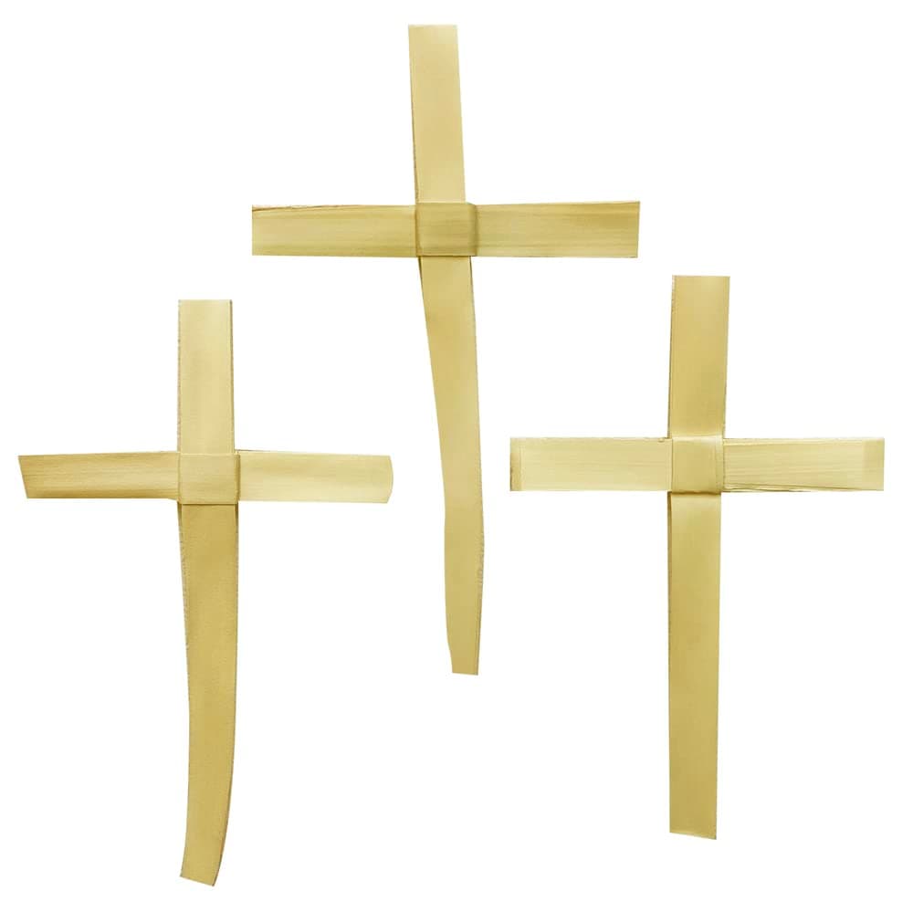 F.A. Dumont Hand Made Palm Sunday Palm Crosses - Pack of 50-7.5" Tall