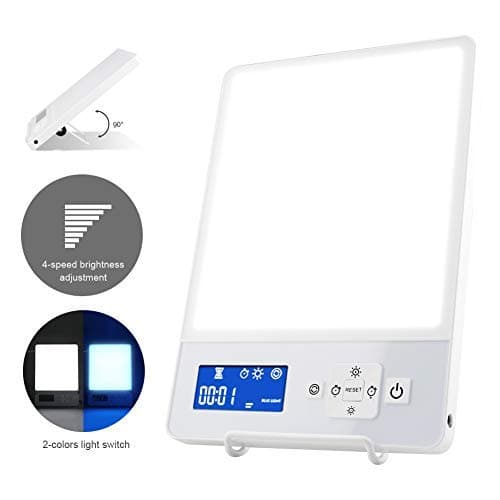 BM Energy Lamp 10000 Lux Daylight Lamp LED Double Colors Light, 4 Brightness Level, 4 Timer Session UV Free Lamp.