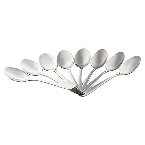 [CYBER MONDAY DEALS] Frelaouse Set of 8 Stainless Steel Spoons, Public Oval Table Spoons Serving Slotted Soup Spoons Spoons Set for Home, Kitchen, and Restaurant