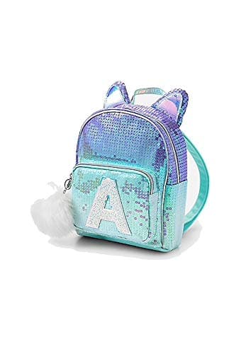 Justice Ombre Cat Initial Mini Backpack (Initial E)