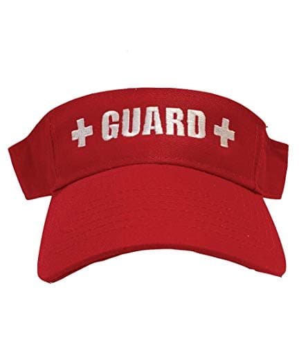 HERMOSA BEACHWEARGuard Red Visor - Sun Protection Beach for Women, Men & Kids