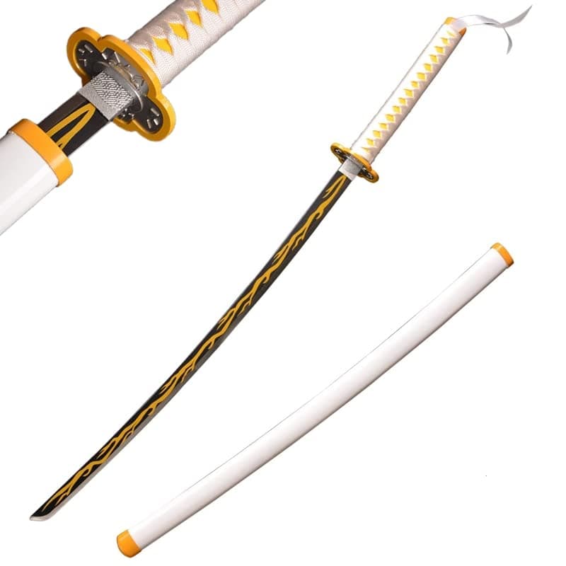 Sword Valley Demon Series Anime Sword - Slayers Katanaο½40.9" Lengthο½Anime Original Texture Carbon Steel Blade Carving Symbolο½Non-Slip Gripο½for Cosplay & Display