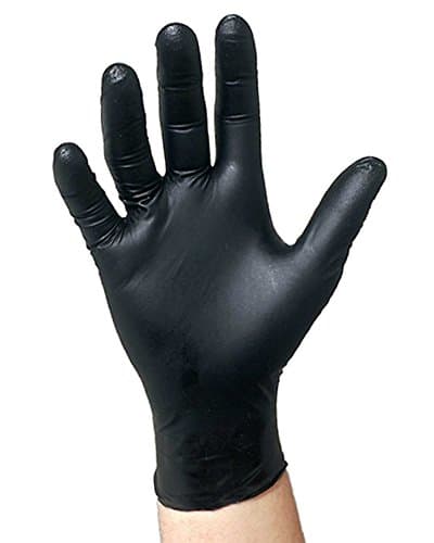 Black Nitrile Disposable Gloves Powder Free Textured Fingertips 4.5 Mil Thickness Latex Free Medical Examination Glove-Size 2X (90 Pack of Gloves)
