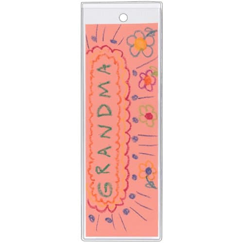 StoreSMART - Plastic Bookmark Covers/Holders with Tassle Hole - Clear Plastic - 100-Pack - Made in USA - BMK466C-100