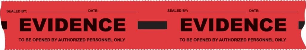 "evidence" sawtooth security tape - red