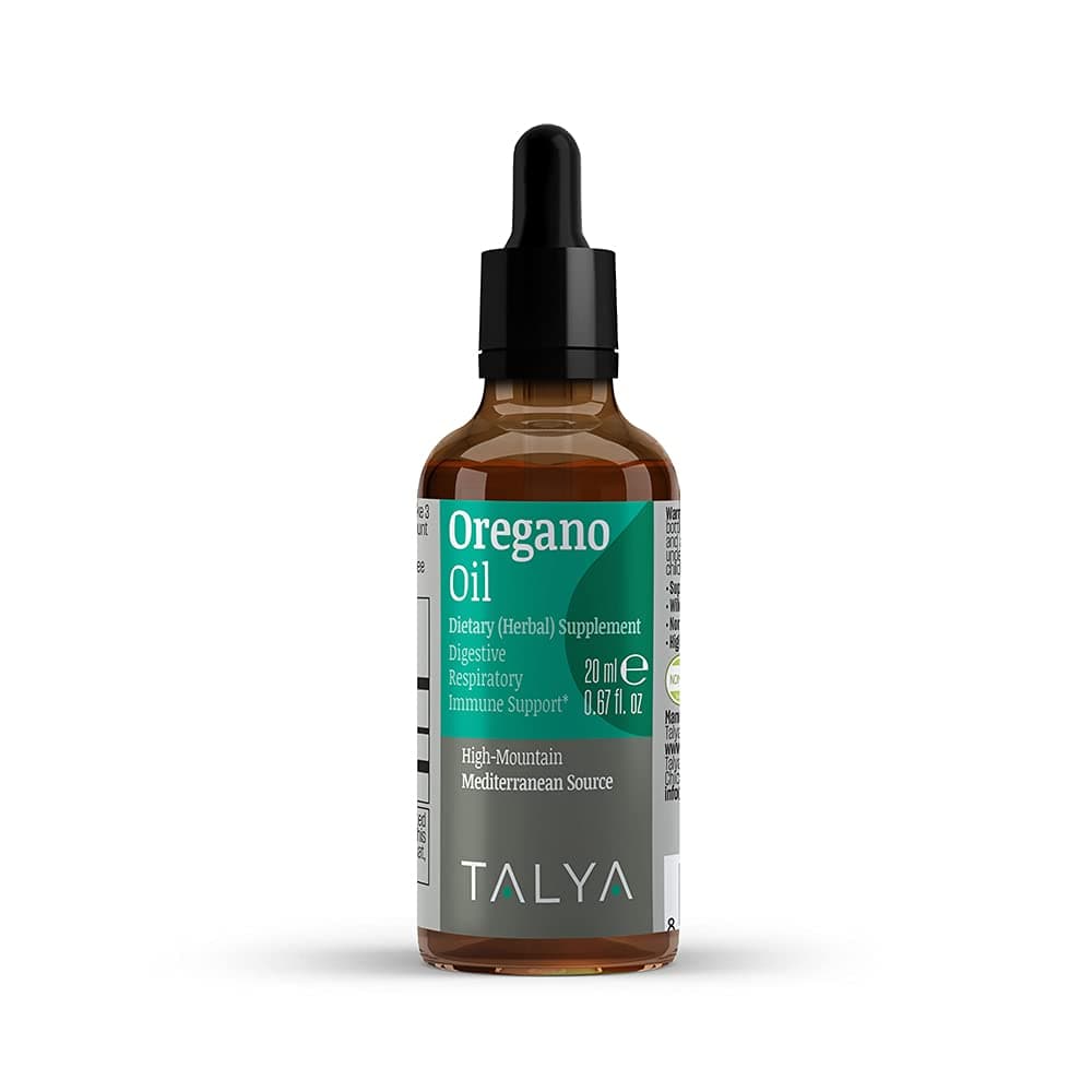 TALYA Oregano Oil Herbal Supplement 0.67 fl. oz, Premium Quality, 100% Natural, High Carvacrol, Supports Healthy System, Digestion & Respiratory Relief, Skin & Nails, Non-GMO, Vegan, Essential Oil