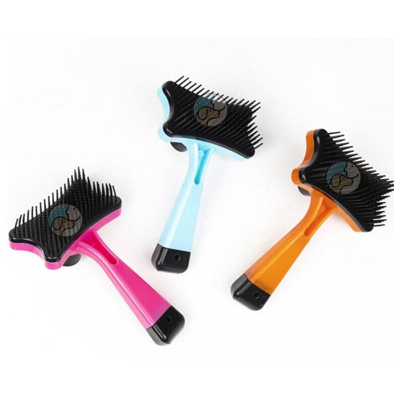Dog Trust Self Cleaning Slicker Brush for Dogs Cats Small Animals, Dog Brush for Shedding Hair Fur, Pet Grooming Brushes for Long Short Haired Dogs Cats Deshedding Brush Cat Brush