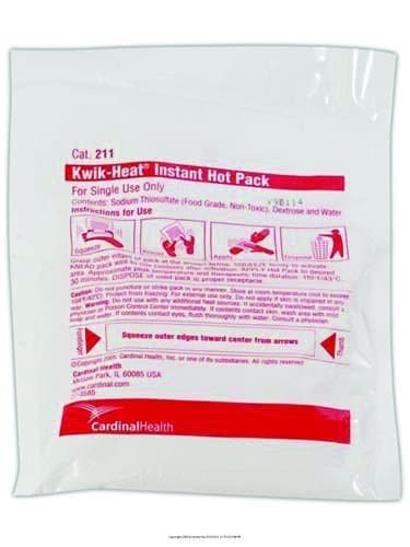 Kwik-Heat Single-Use Instant Hot Pack, instant Hot Pack 6.25X8, (1 CASE, 12 EACH) by CARDINALHEATH