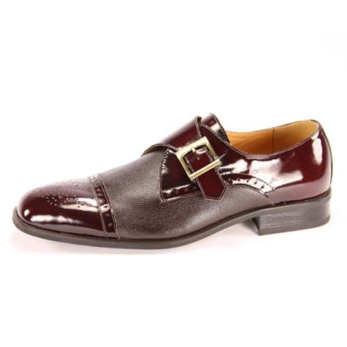 Giorgio Venturi Cap Toe Monk Strap Dress Shoe Burgundy style 6028 Size 8 D