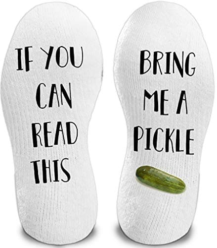 If You Can Read This Bring Me A Pickle Novelty Funky Crew Socks Men Women Funny Christmas Cotton Slipper Socks Gift